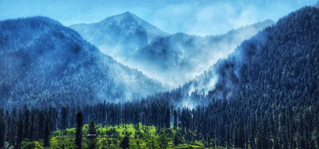 mountain, mist, fog, kashmir, india, nature, landscape, himalaya, kashmir, kashmir, kashmir, kashmir, kashmir