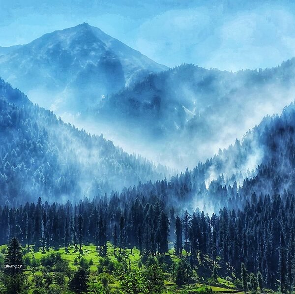 mountain, mist, fog, kashmir, india, nature, landscape, himalaya, kashmir, kashmir, kashmir, kashmir, kashmir
